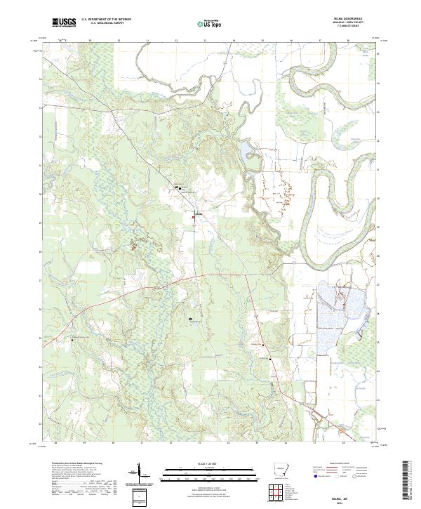 Selma, AR — USGS 7.5-minute topo (2024)