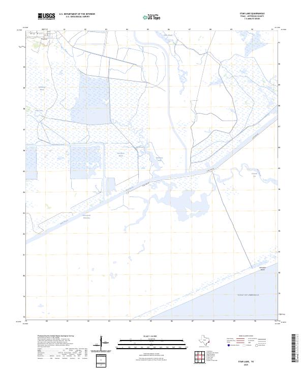 Star Lake, TX — USGS 7.5-minute topo (2025)