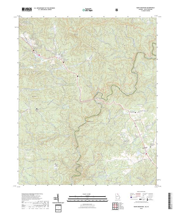 Rainy Mountain, GA-SC — USGS 7.5-minute topo (2024)