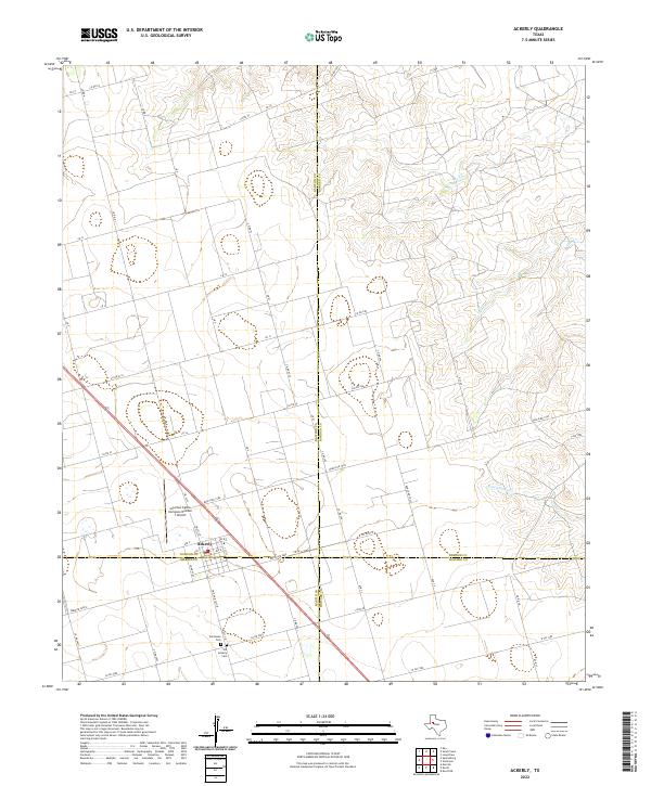 Ackerly, TX — USGS 7.5-minute topo (2022)