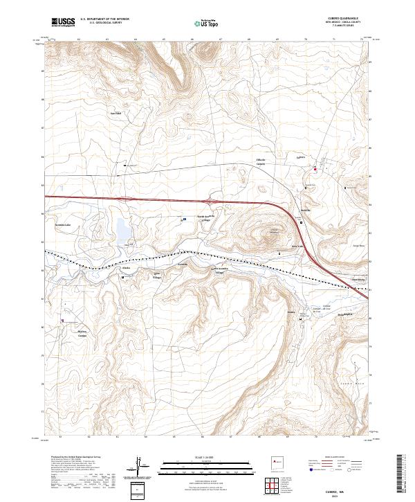 Cubero, NM — USGS 7.5-minute topo (2023)
