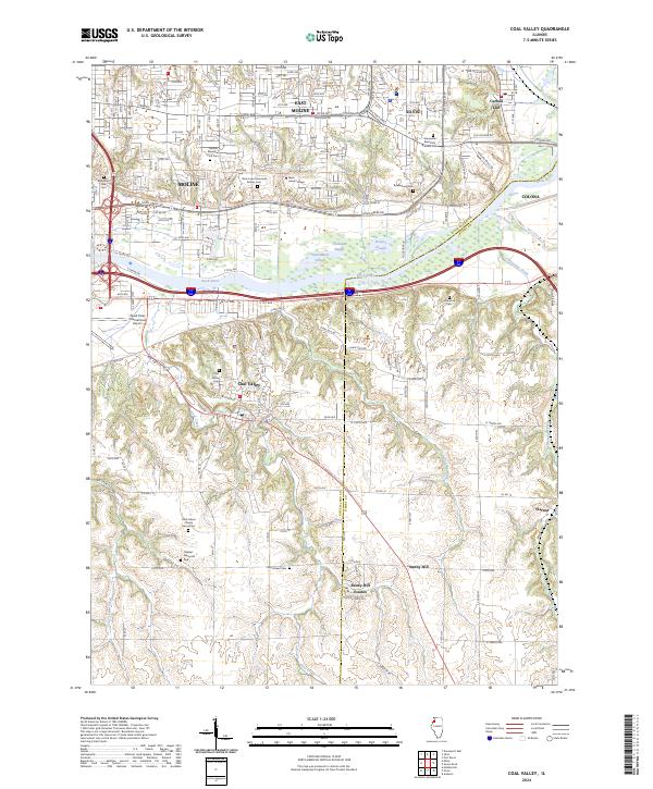 Coal Valley, IL — USGS 7.5-minute topo (2024)