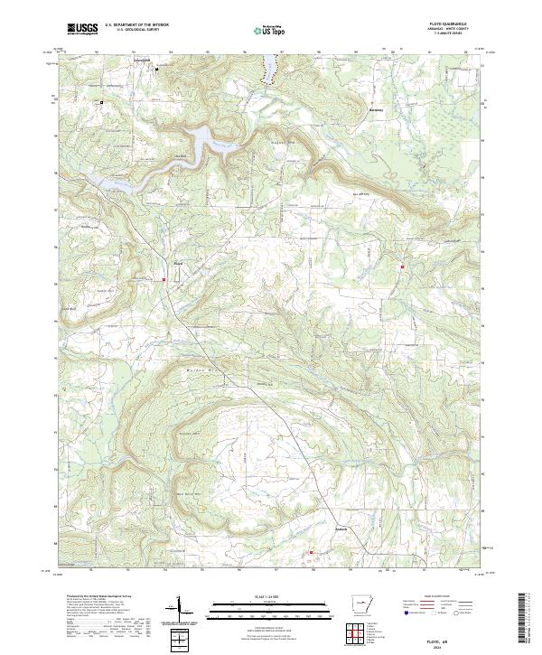 Floyd, AR — USGS 7.5-minute topo (2024)