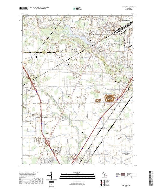 Flat Rock, MI — USGS 7.5-minute topo (2023)