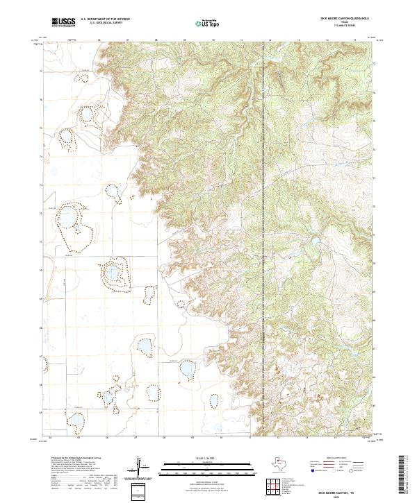 Dick Moore Canyon, TX — USGS 7.5-minute topo (2022)