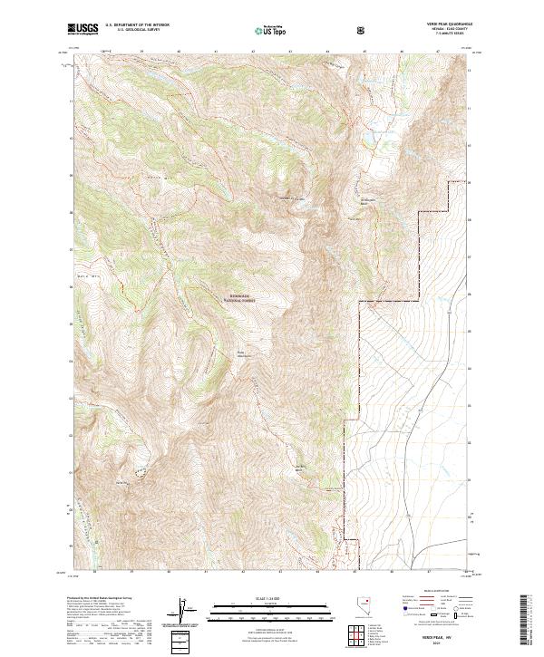 Verdi Peak, NV — USGS 7.5-minute topo (2021)