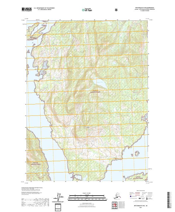 Ketchikan B-5 NE, AK — USGS 7.5-minute topo (2021)