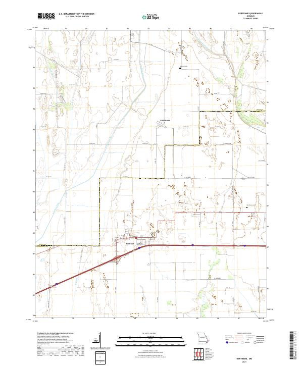 Bertrand, MO — USGS 7.5-minute topo (2021)