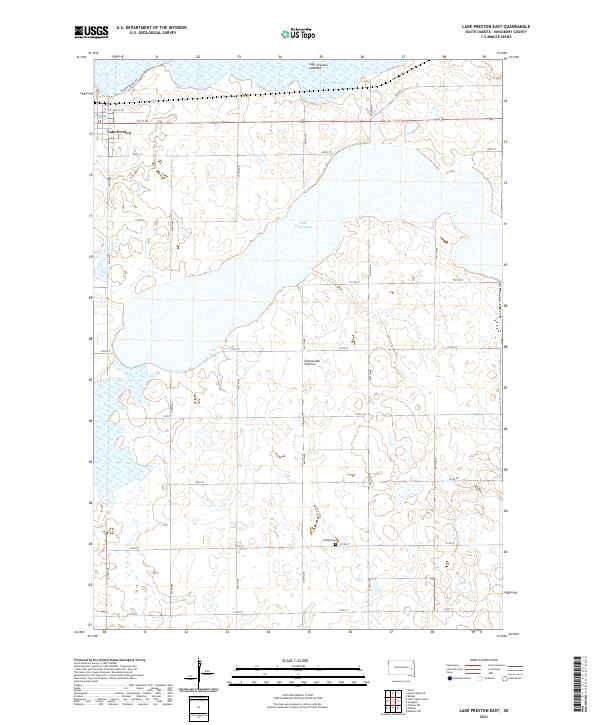Lake Preston East, SD — USGS 7.5-minute topo (2021)