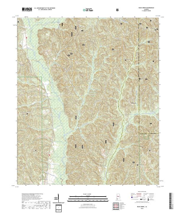 Buck Creek, AL — USGS 7.5-minute topo (2024)