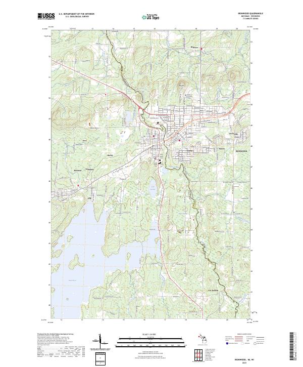 Ironwood, MI-WI — USGS 7.5-minute topo (2023)