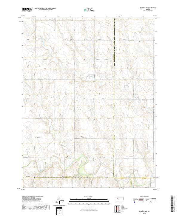 Quinter NW, KS — USGS 7.5-minute topo (2022)