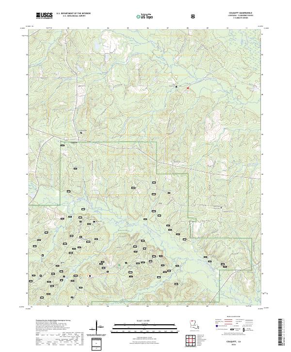 Colquitt, LA — USGS 7.5-minute topo (2024)
