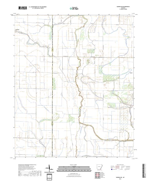 Eudora NW, AR — USGS 7.5-minute topo (2024)