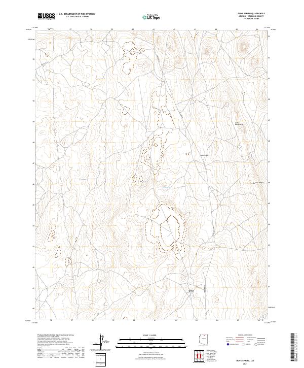Dove Spring, AZ — USGS 7.5-minute topo (2021)