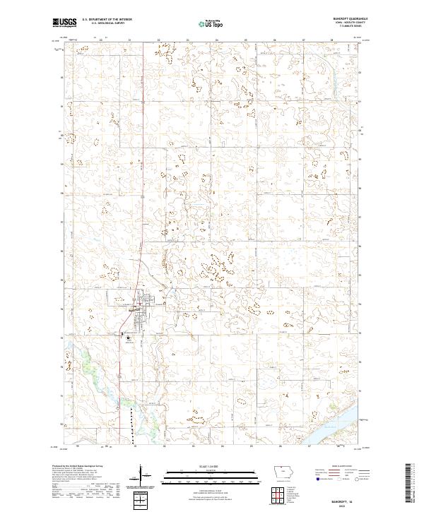 Bancroft, IA — USGS 7.5-minute topo (2022)