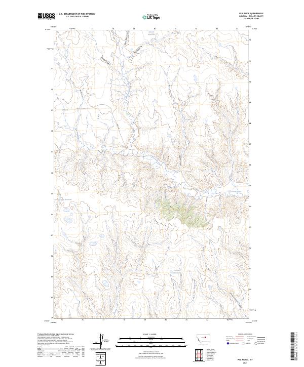 Pea Ridge, MT — USGS 7.5-minute topo (2024)