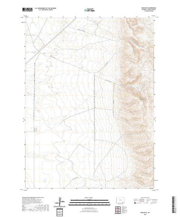 Bosler SE, WY — USGS 7.5-minute topo (2021)