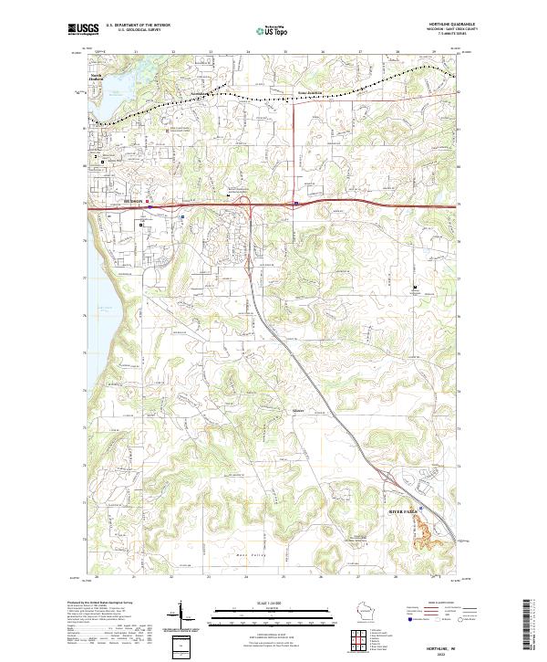 Northline, WI — USGS 7.5-minute topo (2022)