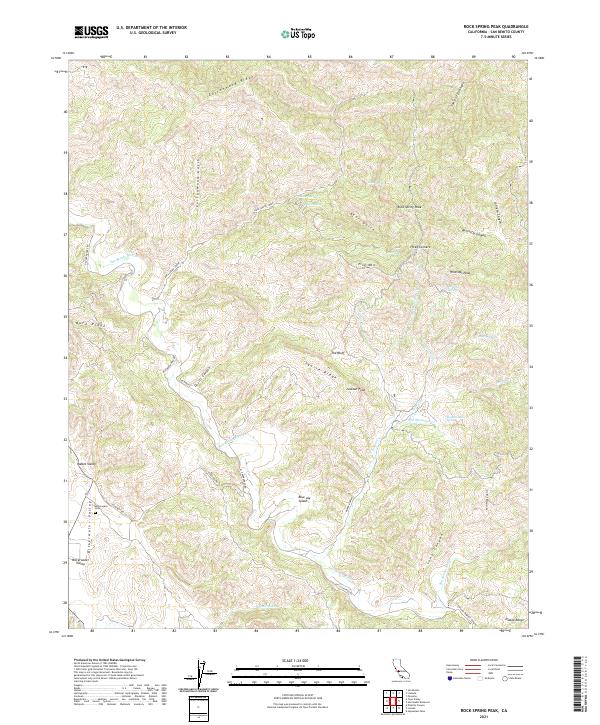 Rock Spring Peak, CA — USGS 7.5-minute topo (2021)