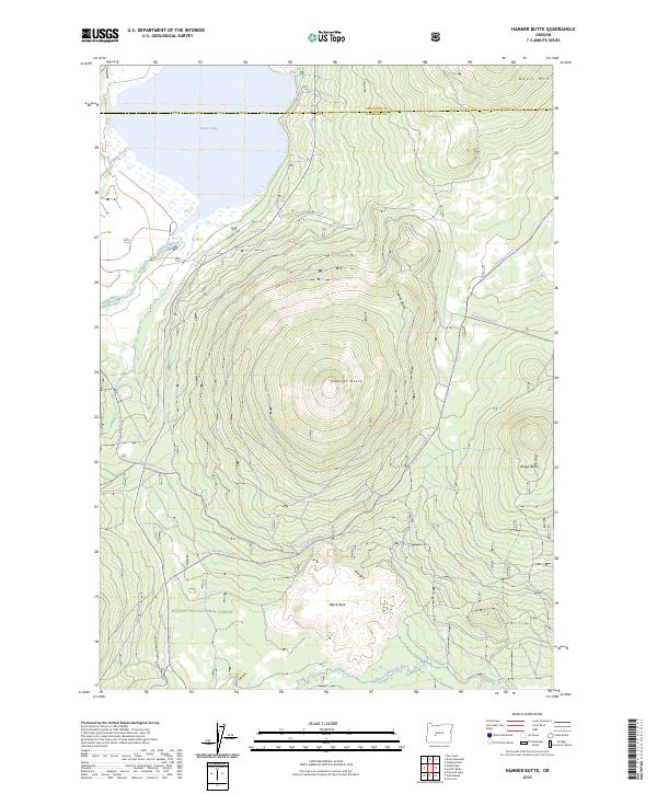 Hamner Butte, OR — USGS 7.5-minute topo (2023)