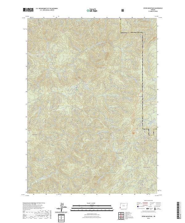 Ophir Mountain, OR — USGS 7.5-minute topo (2023)