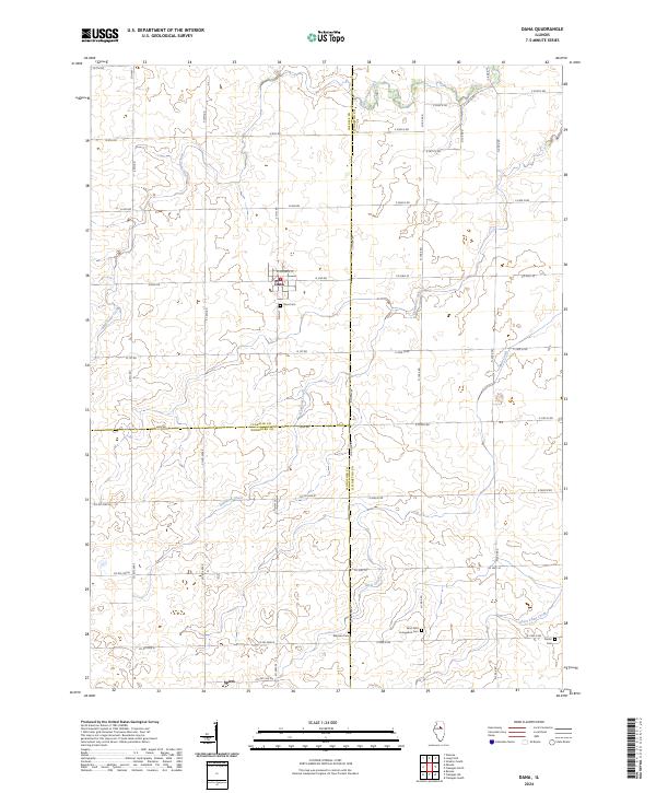 Dana, IL — USGS 7.5-minute topo (2024)