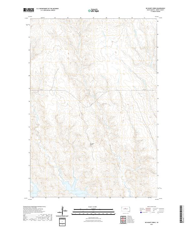 No Heart Creek, SD — USGS 7.5-minute topo (2021)