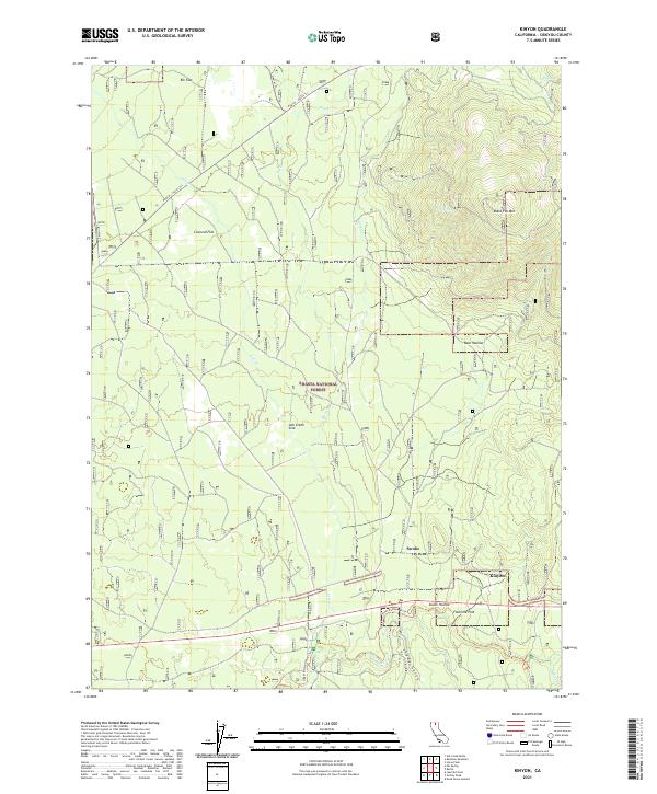 Kinyon, CA — USGS 7.5-minute topo (2021)