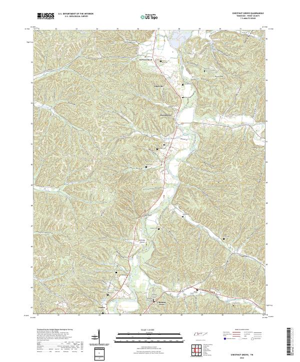 Chestnut Grove, TN — USGS 7.5-minute topo (2022)
