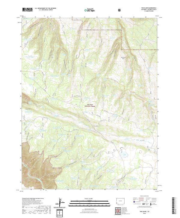 The Glade, CO — USGS 7.5-minute topo (2022)