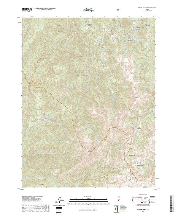 Mount Belknap, UT — USGS 7.5-minute topo (2023)