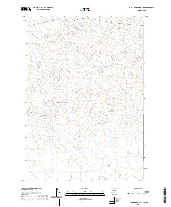 Hilltop Diamond Ring Ranch, SD — USGS 7.5-minute topo (2021)