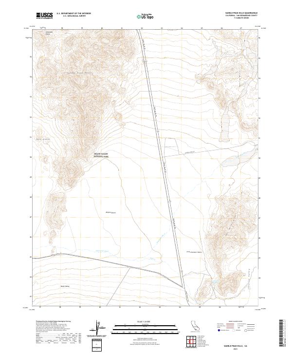Saddle Peak Hills, CA — USGS 7.5-minute topo (2021)