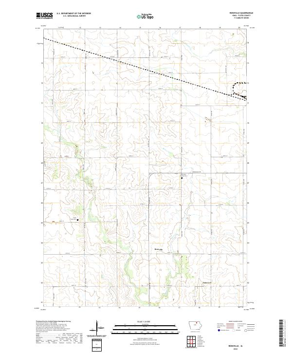 Roseville, IA — USGS 7.5-minute topo (2022)