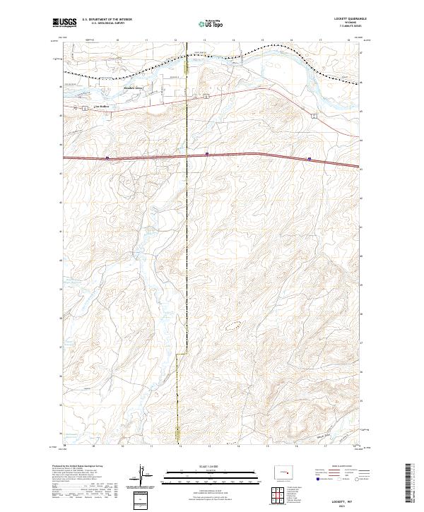 Lockett, WY — USGS 7.5-minute topo (2021)