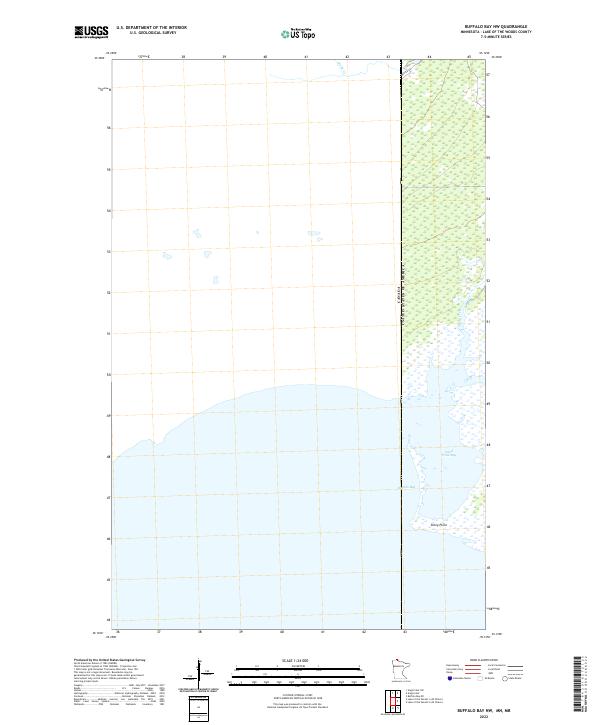 Buffalo Bay NW, MN-MB — USGS 7.5-minute topo (2022)
