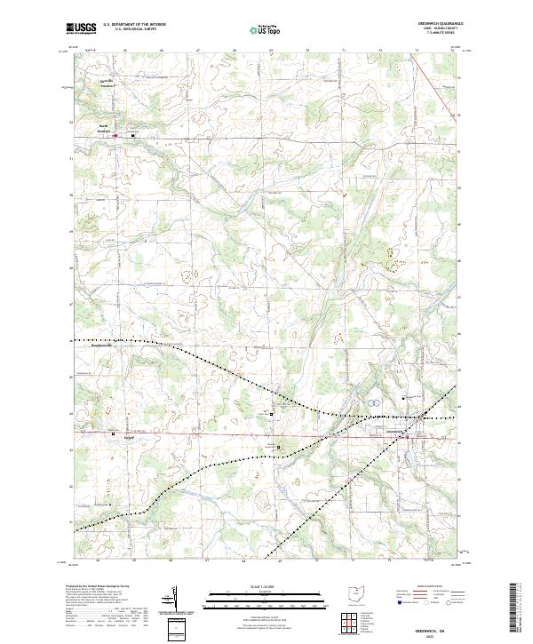 Greenwich, OH — USGS 7.5-minute topo (2023)