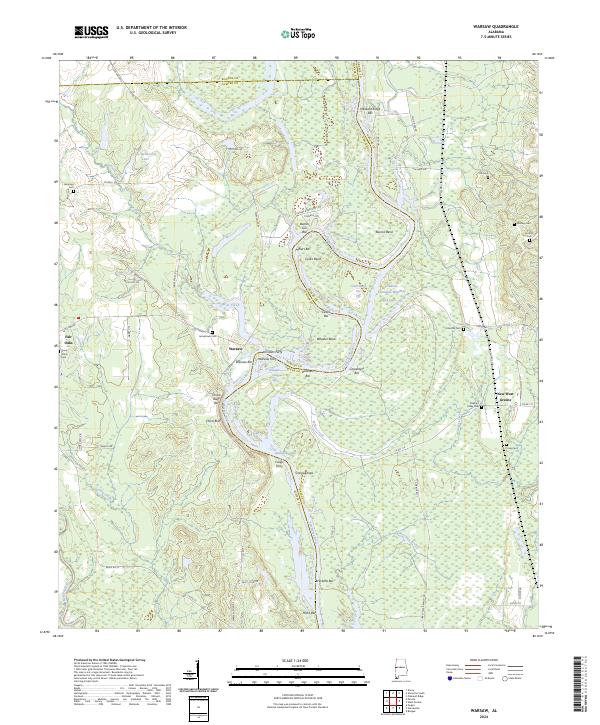 Warsaw, AL — USGS 7.5-minute topo (2024)