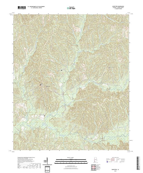 McEntyre, AL — USGS 7.5-minute topo (2024)
