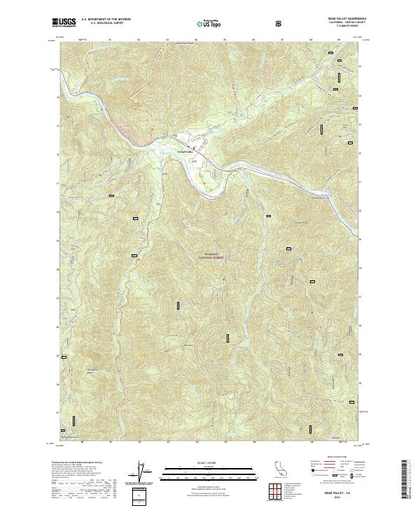 Seiad Valley, CA — USGS 7.5-minute topo (2022)