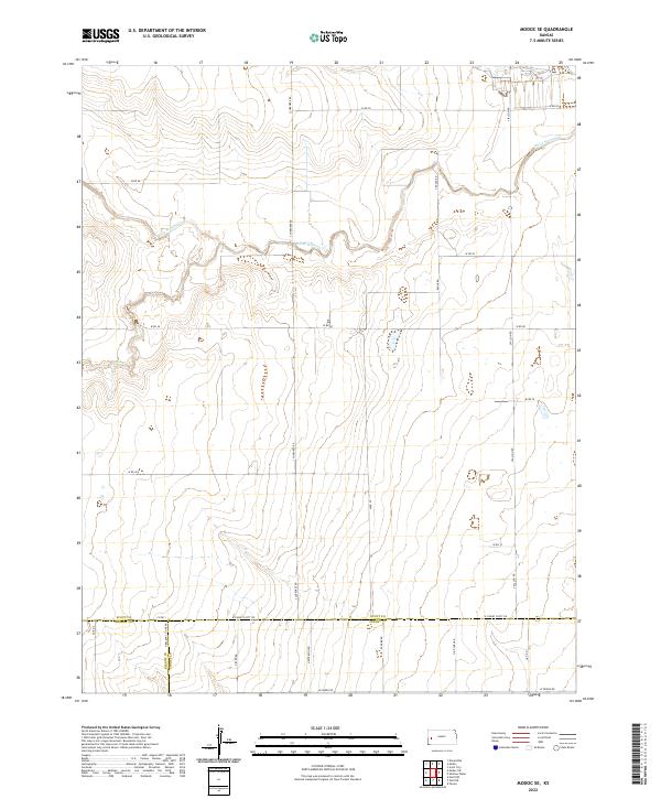 Modoc SE, KS — USGS 7.5-minute topo (2022)
