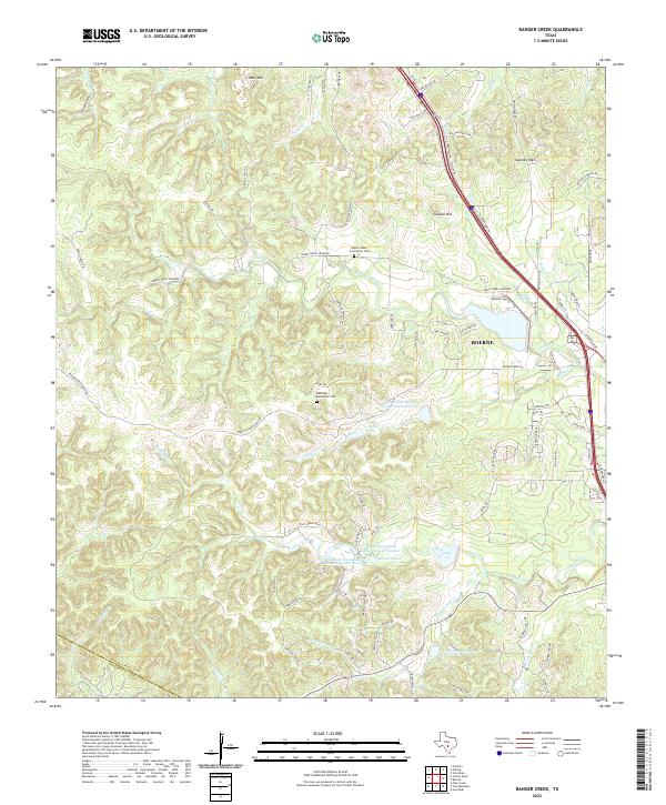 Ranger Creek, TX — USGS 7.5-minute topo (2022)