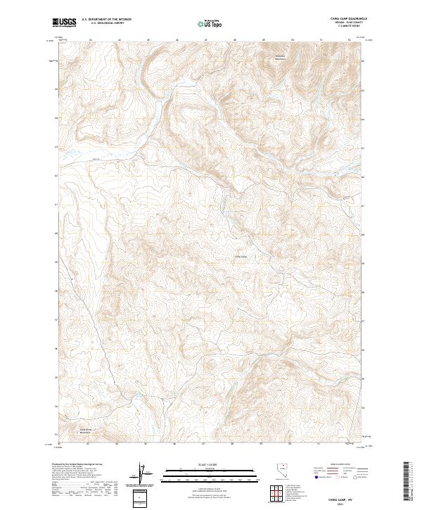 China Camp, NV — USGS 7.5-minute topo (2021)