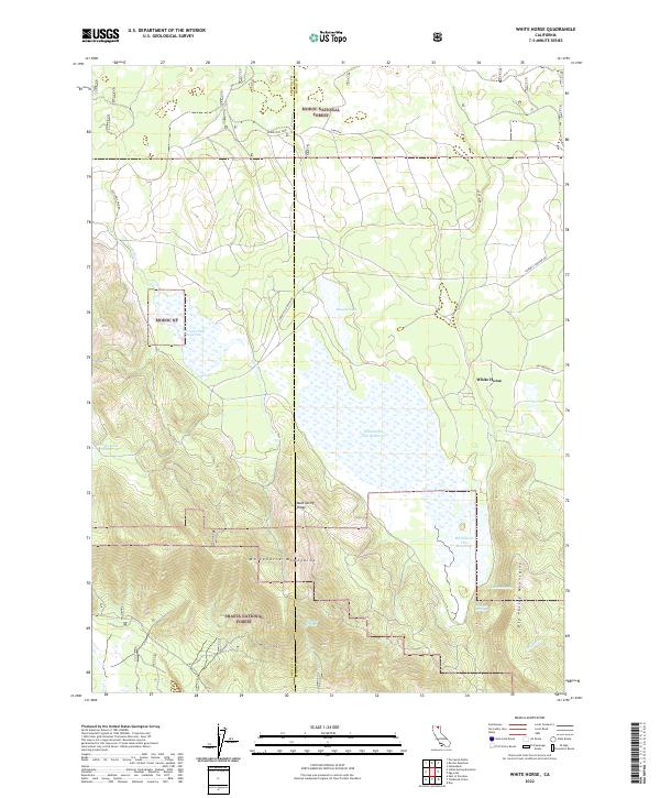 White Horse, CA — USGS 7.5-minute topo (2022)