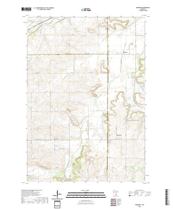Dennison, MN — USGS 7.5-minute topo (2022)