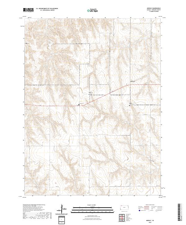 Midway, KS — USGS 7.5-minute topo (2022)