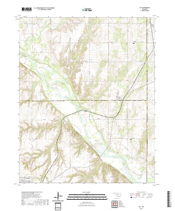 Fay, OK — USGS 7.5-minute topo (2022)
