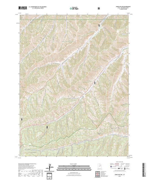 Jones Hollow, UT — USGS 7.5-minute topo (2023)