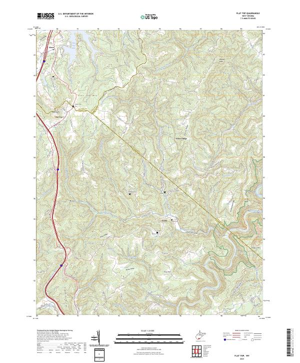 Flat Top, WV — USGS 7.5-minute topo (2023)